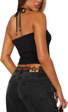 Halter Backless Crop Tank Air Top