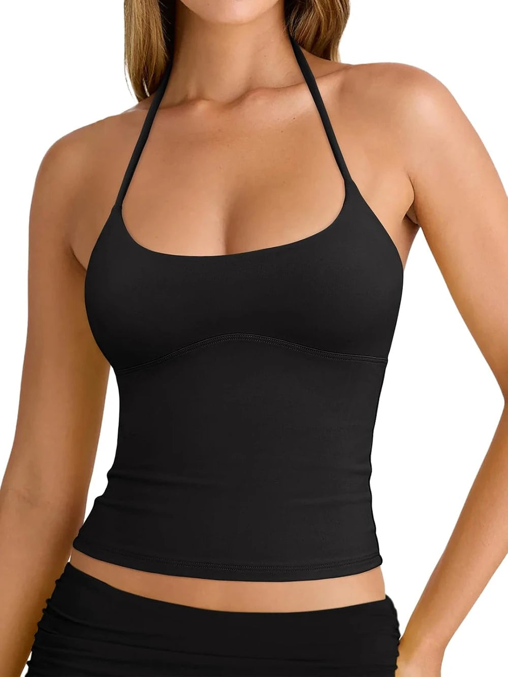 Halter Backless Crop Tank Air Top